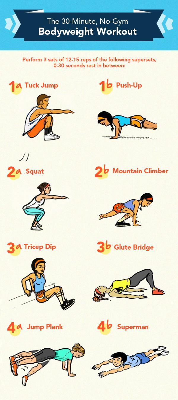 30 Minute, No Gym, Body Weight Workout! 